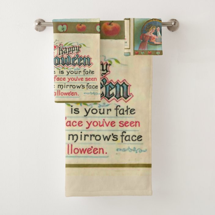 Vintage Halloween Romantic Funny Bath Towel Set