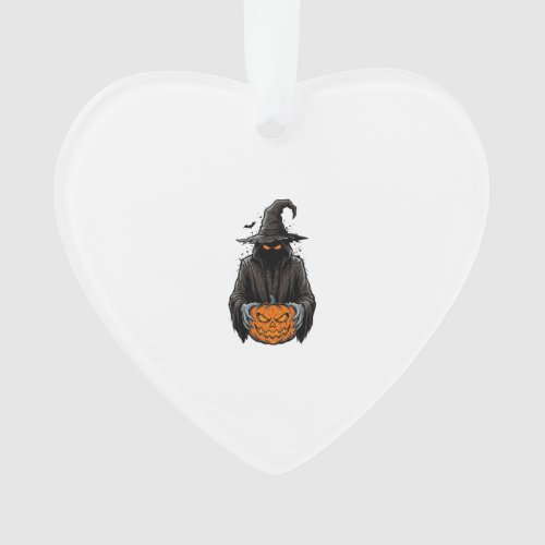 Vintage Halloween Scarecrow Pumpkin Shirt Design_1 Ornament