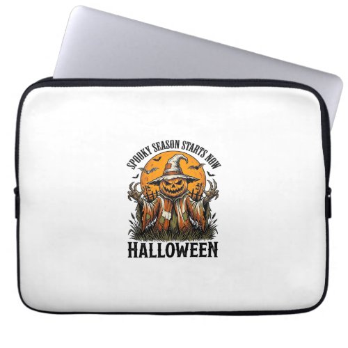 Vintage Halloween Scarecrow Pumpkin Witch Shirt_1 Laptop Sleeve