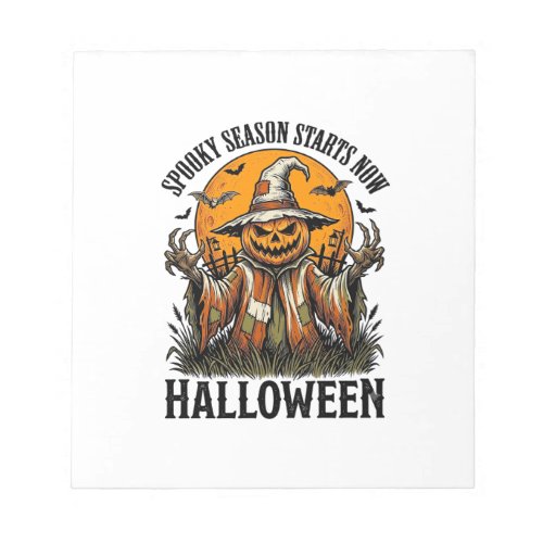 Vintage Halloween Scarecrow Pumpkin Witch Shirt_1 Notepad