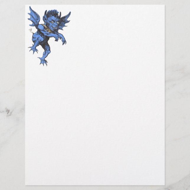 Vintage Halloween, Scary Evil Gargoyle Demon (Front)