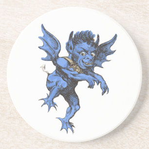 Vintage Halloween, Scary Evil Gargoyle Demon Coaster