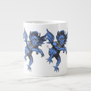 Vintage Halloween, Scary Evil Gargoyle Demon Giant Coffee Mug