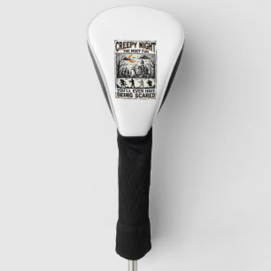 Vintage Halloween Scary Fun Horror Shirt Design_1 Golf Head Cover