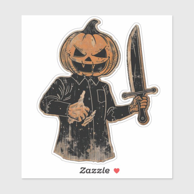 Vintage Halloween Scary Jack Spooky Season Sticker (Sheet)