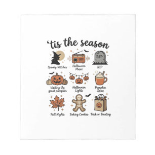 Vintage Halloween Season Checklist Shirt Design_1 Notepad