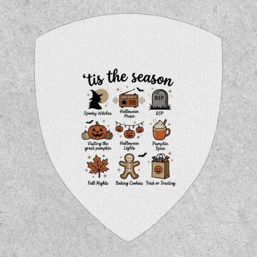 Vintage Halloween Season Checklist Shirt Design_1 Patch