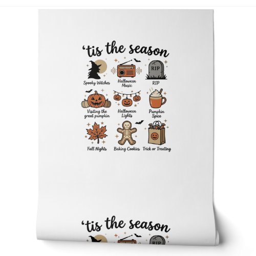 Vintage Halloween Season Checklist Shirt Design_1 Wallpaper