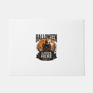 Vintage Halloween Shirt Haunted House Everyday Got Doormat