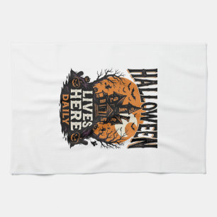 Vintage Halloween Shirt Haunted House Everyday Got Kitchen Towel