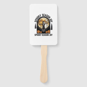 Vintage Halloween Shirt with Scarecrow Moon Art_1 Hand Fan