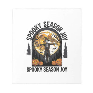 Vintage Halloween Shirt with Scarecrow Moon Art_1 Notepad