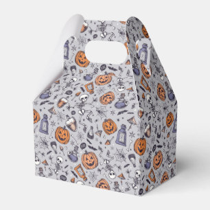 Vintage Halloween Skeleton and Potions Pattern Favor Boxes