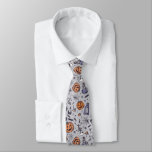 Vintage Halloween Skeleton and Potions Pattern Neck Tie