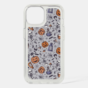 Vintage Halloween Skeleton and Potions Pattern iPhone 15 Case