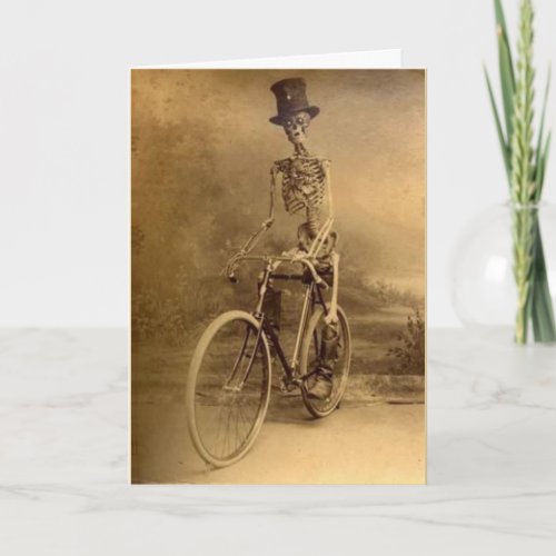 Vintage Halloween _ Skeleton in Your Closet Card