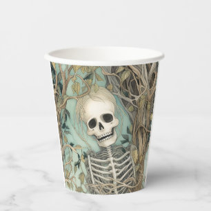 Vintage Halloween Skeleton Paper Cups