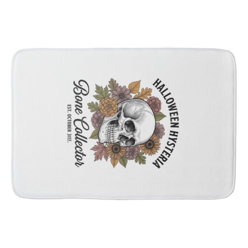 Vintage Halloween Skull Bone Collector Shirt Desig Bath Mat