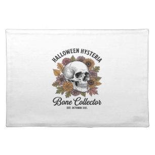 Vintage Halloween Skull Bone Collector Shirt Desig Cloth Placemat
