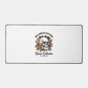 Vintage Halloween Skull Bone Collector Shirt Desig Desk Mat