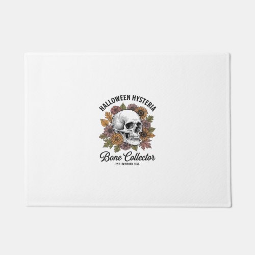 Vintage Halloween Skull Bone Collector Shirt Desig Doormat