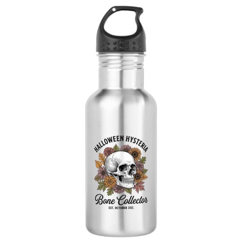 Vintage Halloween Skull Bone Collector Shirt Desig Stainless Steel Water Bottle