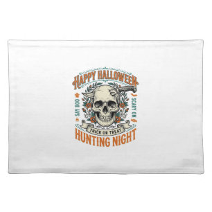 Vintage Halloween Skull Trick or Treat Shirt Desig Cloth Placemat