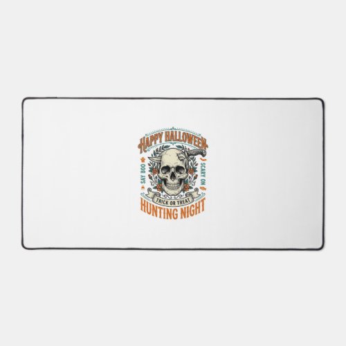 Vintage Halloween Skull Trick or Treat Shirt Desig Desk Mat
