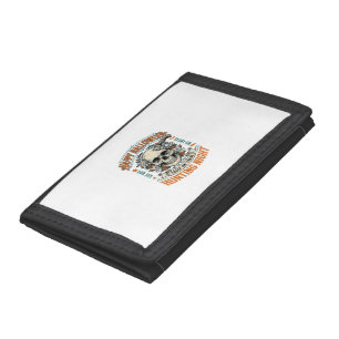 Vintage Halloween Skull Trick or Treat Shirt Desig Trifold Wallet