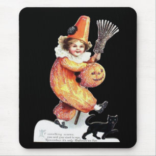 Vintage Halloween Sparkling Costume Party Mouse Pad