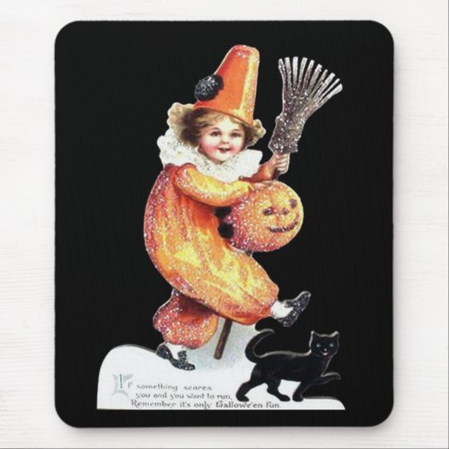 Vintage Halloween Sparkling Costume Party Mouse Pad