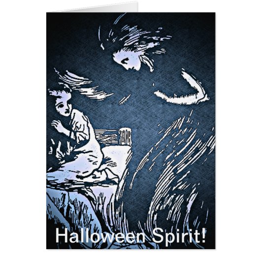 Vintage Halloween Spirit Card (Front)