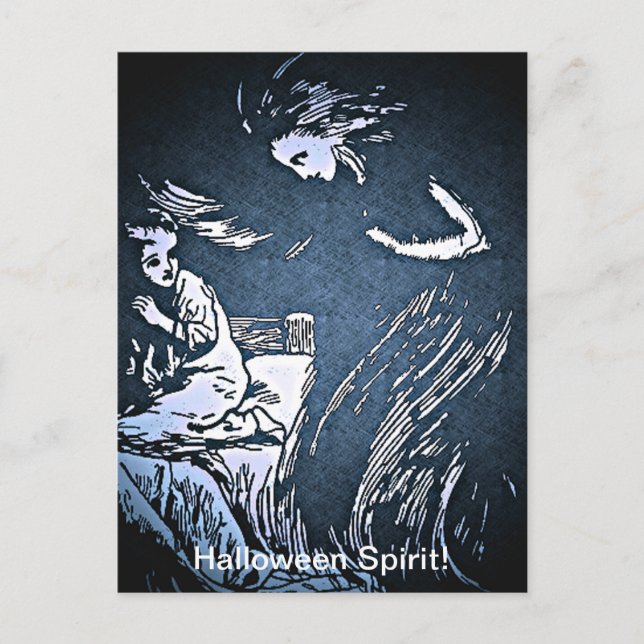 Vintage Halloween Spirit Postcard (Front)
