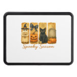 Vintage Halloween Spooky Season, cute ghost floral Hitch Cover