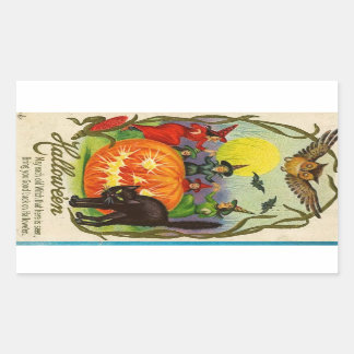 Vintage Halloween Sticker | Witch Cat