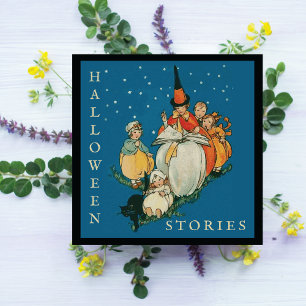 Vintage Halloween Storytime Little Witch Black Cat