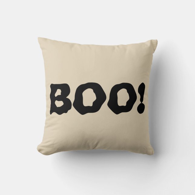 Vintage Halloween Throw Pillow (Front)
