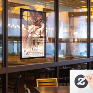 Vintage Halloween Time Faeries and Sleeping Girl Window Cling