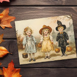 Vintage Halloween Trick or Treat  Postcard<br><div class="desc">This design may be personalized by choosing the Edit Design option. You may also transfer onto other items. Contact me at colorflowcreations@gmail.com or use the chat option at the top of the page if you wish to have this design on another product or need assistance with this design. See more...</div>