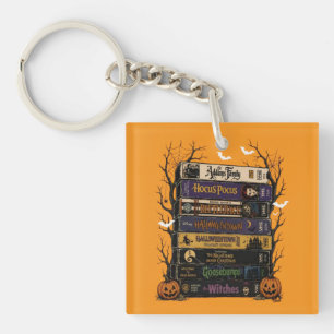 Vintage Halloween VHS, Retro Horror Spooky Season Keychain