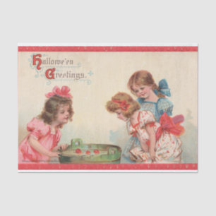 Vintage Halloween Victorian Edwardian Decoupage Tissue Paper