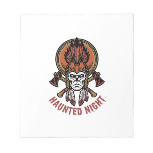 Vintage Halloween Warrior Engraving Graphic for Wh Notepad