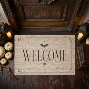 Vintage Halloween Welcome Fiber Doormat