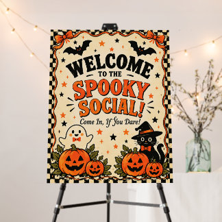 Vintage Halloween Welcome Sign | Spooky Social Par