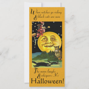 Vintage Halloween When Witches go Riding Card