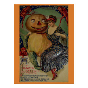 Vintage Halloween Wishes Poster