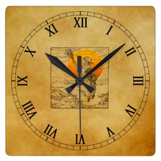 Vintage Halloween Witch Acrylic Wall Clock