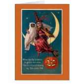 Vintage Halloween Witch and Owl (Front)