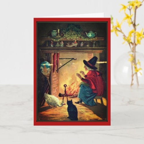 Vintage Halloween Witch by Warm Hearth Card