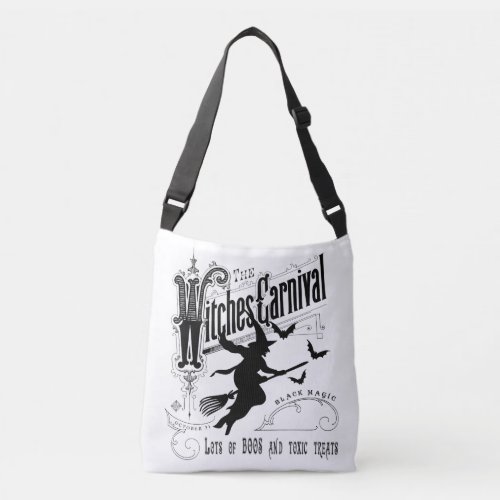 Vintage Halloween Witch Crossbody Bag